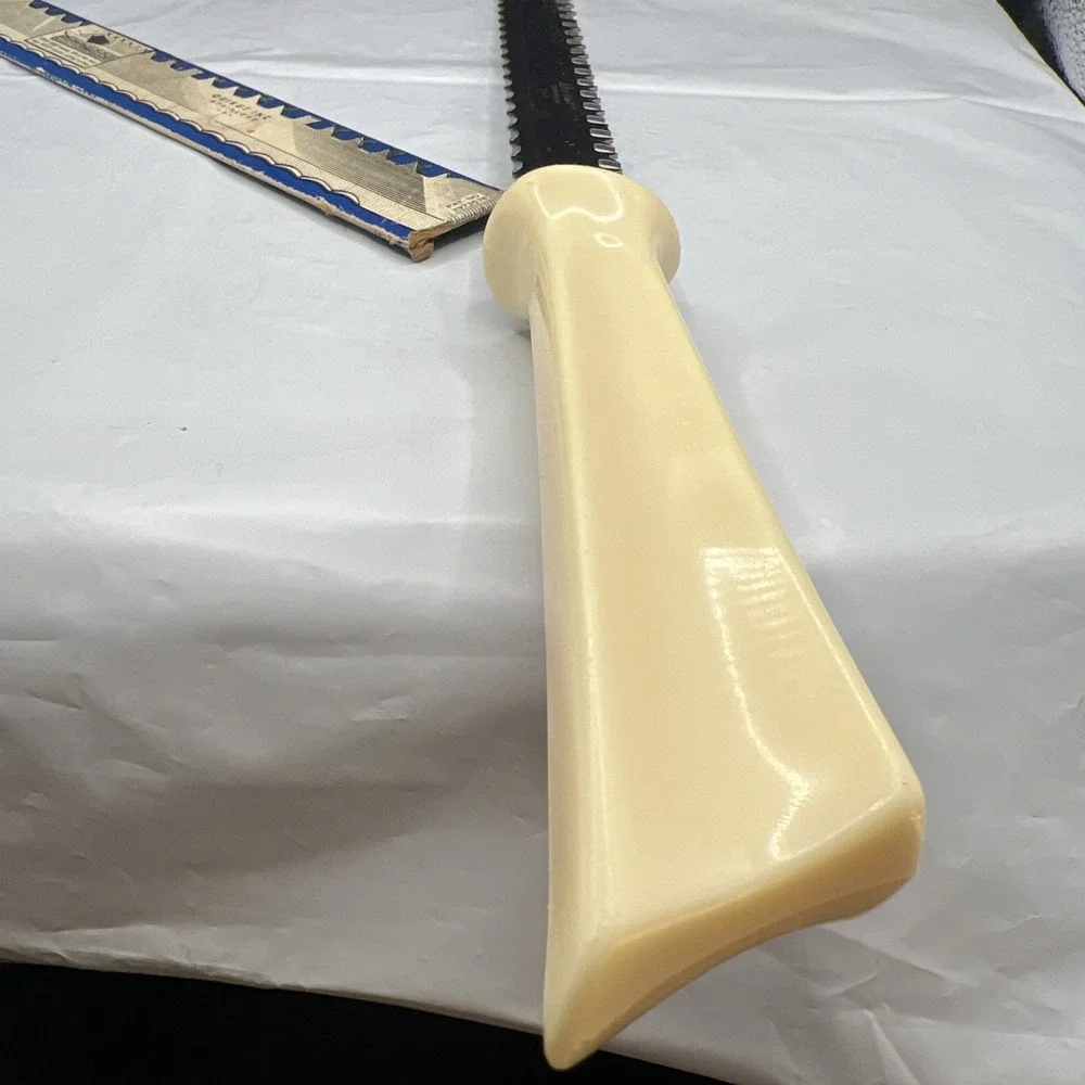 Vintage Quikut Quikkle Carving Knife Stainless USA Pat 2973578 Sleeve Fork Tip